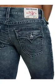 200206 NEW TRUE RELIGION $229 MENS DARK SABMERGE SLIM GENO JEANS SZ 36