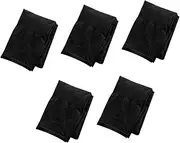 [Kisangel] 5 Pairs Sunscreen Ice Silk Sleeves Breathable Sun Block Oversleeve Outdoor Riding Arm Sleeve Long Cooling Arm Covers for Lady Wearing (black)