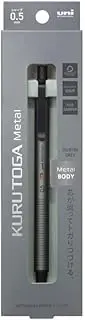 KURUTOGA Mitsubishi Pencil Mechanical Pencil Metal 0.5mm Phantom Gray M5KH1P.23 With Original Stylus Ballpoint Touch Pen