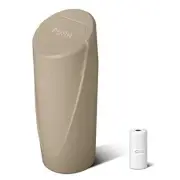 Car Trash Can Bin with Lid - Car Garbage Can Cup Holder - Beige Mini