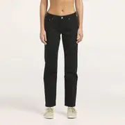 Low Vintage Straight Jean Black To Black