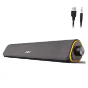 R50 Bluetooth Computer Speakers, 3.5mm PC Sound Bar for Desktop Monitor, Black