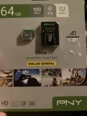 64 GB 100 MG PNY MICRO SD FLASH CARD