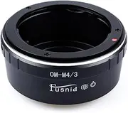 OM-M4/3 Lens Mount Adapter Ring Al num Alloy Compat with Olympus OM Mount Lens to Olympus M4/3 Micro 4/3 Mount Mirrorl Cameras Black One Size