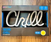 10” Chill LED Neon Table Light, Blue, Battery-Powered - BrightSide