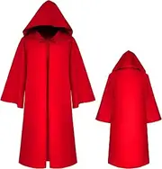 KEOYA Men Hooded Cloak Robe Costume Halloween Tunic Uniform Knight Gothic Fancy Dress Masquerade Cosplay Costume