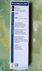 12 Staedtler Mars Lumograph 100 Pencils F & 5B