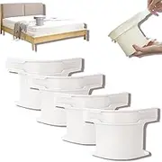 Bed Sheet Holder with Lock Strips - Heavy Duty Bed Sheet Corner Fastener Keep Sheets Firm & Tight, Holder Straps Fit Any Bed, No More Loose Sheets, Fits All Sheet (4pcs-White)