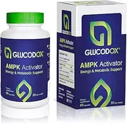 GlucodOX AMPK Activator Supplement | AMPK Enzyme for Glucose Control & Blood Sugar Control | Cholesterol Lowering Product for Metabolic Health & Wellness | 30 Day Supply (60 Caps)