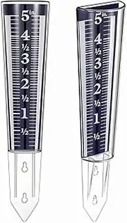 Capacity Rain Gauge Outdoor Easy to Read for Yard Acrylic Rain Gauges Magnifying Scale and Numbers for Garden Yard Field Lawn 5 inch 1 Pcs