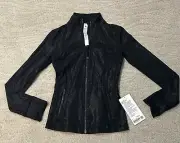 Lululemon Women's luxe shine foil print black shimmer Define Jacket, Sz 4, BNWT*