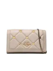 Love Moschino Beige Crossbody Bag with Studs New with Tags