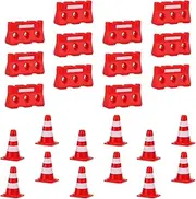 SUPVOX 36pc Kids Travel Toys Set Pretend Sign Roadblock Models Educational Toys for Boys Girls