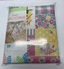 Easter Spring Vinyl Tablecloth 60”x84" Oblong or Oval Patchwork Flowers
