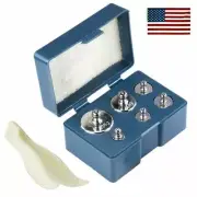 Precision Calibration Weight 6Pcs 5g 10g 20g 50g 100g Steel Chrome 200g Scale HO