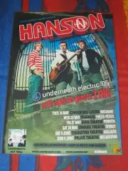 Hanson - Australia 'Underneath' Tour 2005 - Laminated Promo Poster - NEW