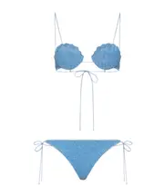Lumière Shell bikini set Blue