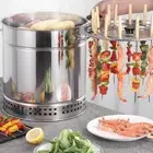 Barbecue Hanging Grill with 28 Skewers Furnace Kitchen Equipment Multifunctional