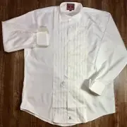 Vtg Nordstrom Tuxedo Shirt Mens 16.5-33 White 100’s 2-Ply Broadcloth French Cuff