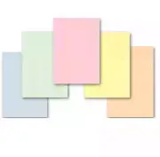 Assorted PASTEL Colour Mix A4 Card 160gsm 50 sheet Blue Yellow Green Pink Salmon