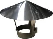 [Generic] Stainess Stee Chimney Cow Cap, Anti Downdraught Bird Guard Top, Rain and Snow Cover Pot,21cm