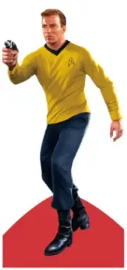 Star Trek Captain Kirk Greeting Card and Stickers
