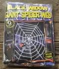 Black Widow Giant Halloween Spider Web Indoor/Outdoor Nylon 9 Feet