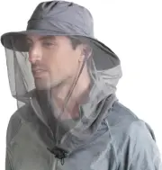 AISIYEDO Fishing Hat Sun Protection Hat Mosquito Head Net for Outdoors Bucket...
