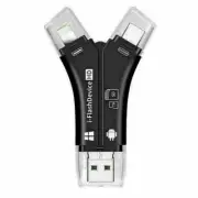 4 in 1 USB Micro SD TF Memory Card Reader Adapter For iPhone Android PC