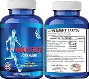 MAX FLEX Glucosamine Chondroitin - Joint Support Supplement for Men and Women - Comfort Strength Flexibility - Healthy Inflammatory Support - Non-GMO, Gluten Free 60 Coated Tablets for 1 Month