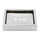 ACA Wall Mount Shower Stainless Steel Soap Dish Holder Chrome Polish Bath Square