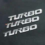 3x TURBO Silver Chrome Big Metal Sticker Badge Emblem Decal Trunk Engine V6 Auto (for: MG)