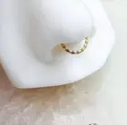 Gold Titanium Braided Septum Clicker / Daith Clicker. 16G. 8mm.