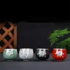 1pc Floral Painted Under Glaze Cups Sterling Silver Porcelain Tea Cup Tea Set
