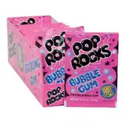 Pop Rocks Bubble Gum Popping Candy 0.33 Oz | 24 Count