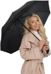 Windproof Compact Umbrella, Fast Drying, Sturdy [8 Ribs] Waterproof Reinforce...