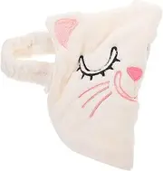 Hot Compress Facial Towel Mask Cute Cartoon Design Thickened Cat Style Beauty Skin Care Mask for Women for Spa and Relaxation Microfiber Material Comfortable