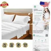 Breathable 300 Thread Count Organic Cotton Queen Bed Sheets - Eco-Friendly