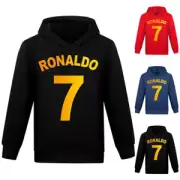 Kids CR7 HOODIE soccer gift Boys SIUUU Print football cristiano Jumper Pullover