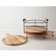 New Cutting Board Set with Rack - SALE