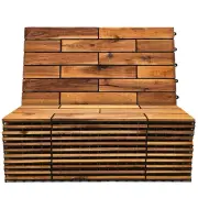 Interlocking Deck Tiles 24 x 12 Long Boards Snap Together Wood Flooring - Acacia