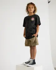 [Dexter] Dexter Toddlers' Split Elastic Waist Shorts in Black/Tan 0 Black/Tan