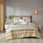 Cody 3-Piece Gray/Yellow Cotton Full/Queen Comforter Set