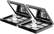 DRESSOOS 2 Sets Makeup Palette Empty Lipstick Palette Mini Empty Lipsticks Palette Empty Eyeshadow Palettes Lip Palette Empty Makeup Containers Empty Palette Empty Reusable Powder Case