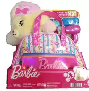 Barbie Salon Pet Adventure Stuffed Animal, Poodle with Themed Purse and 6