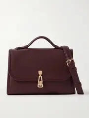 [Gabriela Hearst] Gabriela Hearst - Leonora Small Textured-leather Tote - Burgundy - One size One size Burgundy