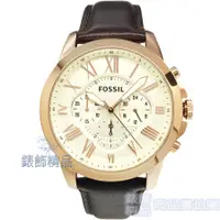 在飛比找蝦皮商城優惠-FOSSIL FS4991手錶 羅馬時標 三眼計時 米黃面玫