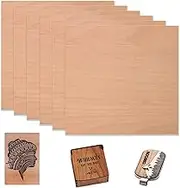 6pcs 30 * 30cm Red Beech Plywood 3mm Thickness Bubinga Unfinished Wood for Crafts Laser Engraving CNC Cutting Painting DIY