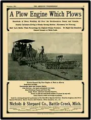 1910 Nichols & Shepard Plow Engine New Metal Sign: Traction Engine