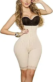 Girdle Three Hooks at Front Long Thigh High-and Quality Garment Body Garment with Medium-Wide Adjustable Straps